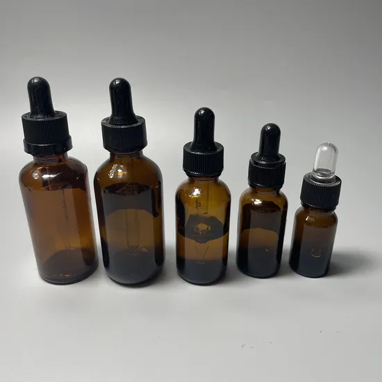 Flacone contagocce per siero in vetro da 20 ml 30 ml per capelli trasparenti, corpo, barba, olio per il viso, confezione per la cura della pelle con gocciolamento