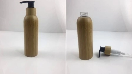 Vaso cosmetico in bambù per creme e lozioni biologiche