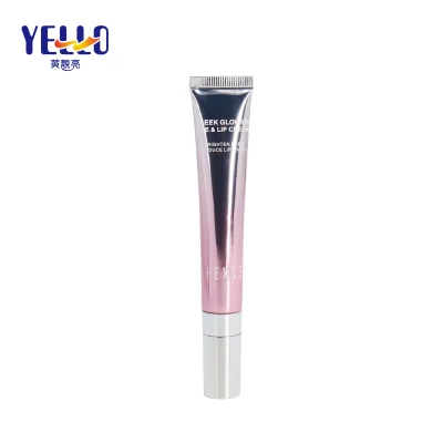Crema occhi laminata rosa spremere tubo vuoto con applicatore massaggiante